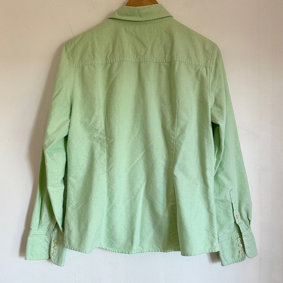TOMMY HILFIGER 100% Cotton Relaxed Fit Button Down Classic Shirt Light Green S-L - Picture 2 of 7